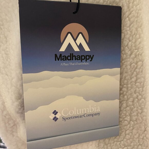 Madhappy X Columbia fleece hoodie face mask skiing winter NEW L/XL - Picture 5 of 11